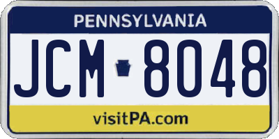 PA license plate JCM8048