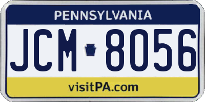PA license plate JCM8056