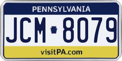 PA license plate JCM8079