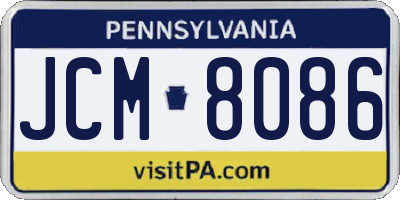 PA license plate JCM8086