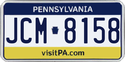 PA license plate JCM8158