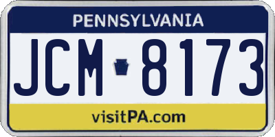 PA license plate JCM8173