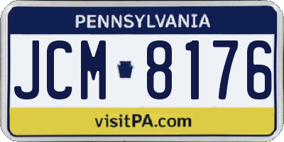 PA license plate JCM8176