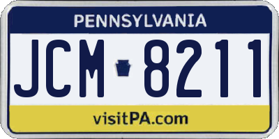 PA license plate JCM8211
