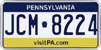 PA license plate JCM8224