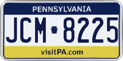 PA license plate JCM8225