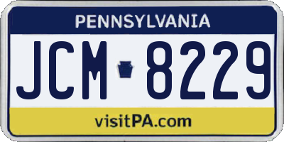 PA license plate JCM8229