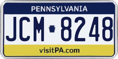 PA license plate JCM8248