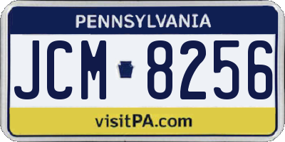 PA license plate JCM8256