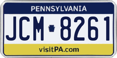 PA license plate JCM8261