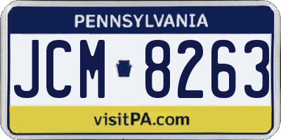 PA license plate JCM8263
