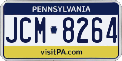 PA license plate JCM8264