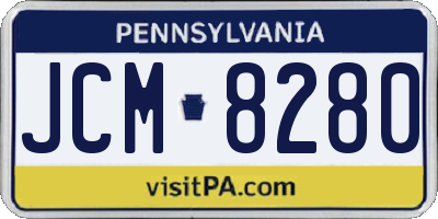 PA license plate JCM8280