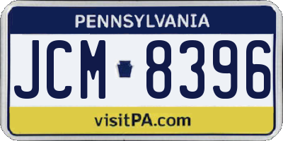 PA license plate JCM8396