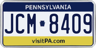 PA license plate JCM8409