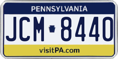 PA license plate JCM8440