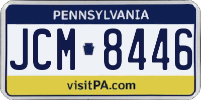 PA license plate JCM8446