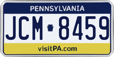 PA license plate JCM8459
