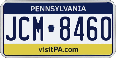 PA license plate JCM8460