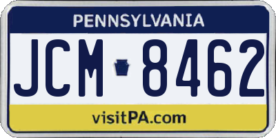 PA license plate JCM8462