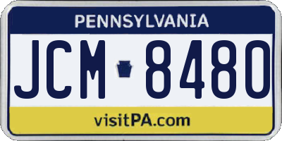 PA license plate JCM8480