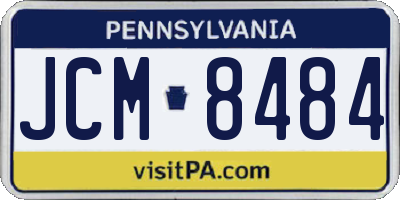 PA license plate JCM8484