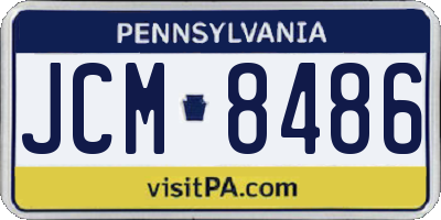 PA license plate JCM8486