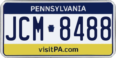 PA license plate JCM8488
