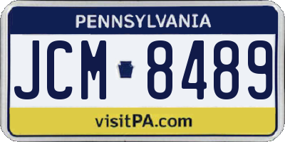 PA license plate JCM8489