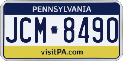 PA license plate JCM8490