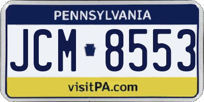 PA license plate JCM8553