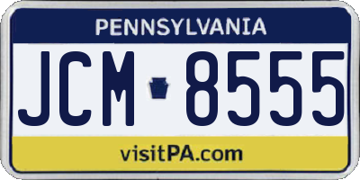 PA license plate JCM8555