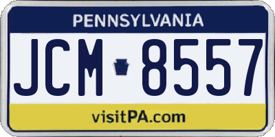 PA license plate JCM8557
