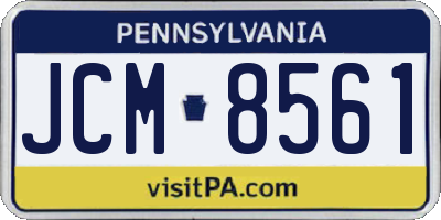 PA license plate JCM8561
