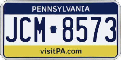 PA license plate JCM8573
