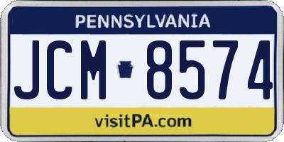 PA license plate JCM8574
