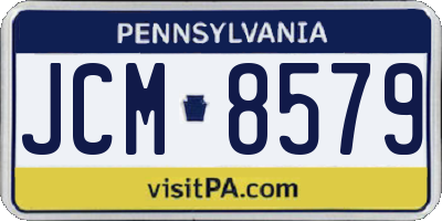 PA license plate JCM8579