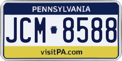 PA license plate JCM8588