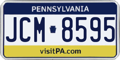 PA license plate JCM8595