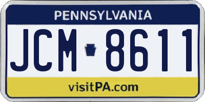 PA license plate JCM8611