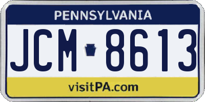 PA license plate JCM8613