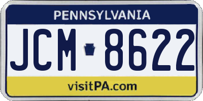 PA license plate JCM8622