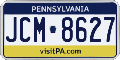 PA license plate JCM8627