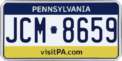 PA license plate JCM8659