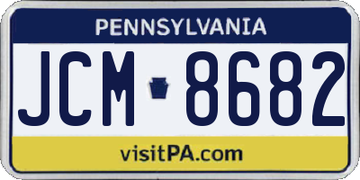 PA license plate JCM8682
