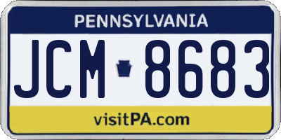 PA license plate JCM8683