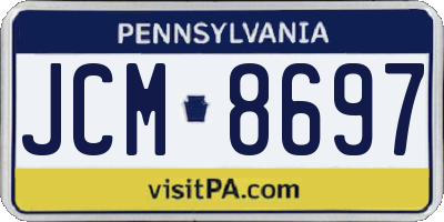PA license plate JCM8697