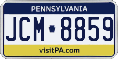 PA license plate JCM8859