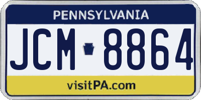 PA license plate JCM8864