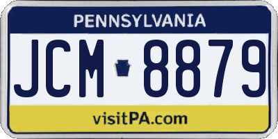 PA license plate JCM8879